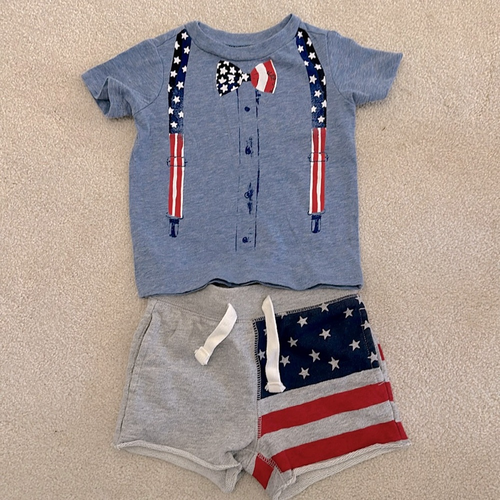 Baby Boy USA / American Flag Outfit 🇺🇸